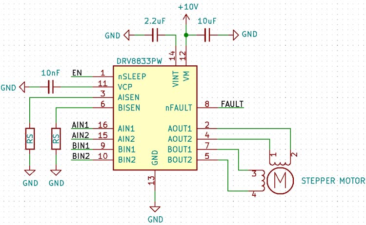 DRV8833步进电机驱动电路图