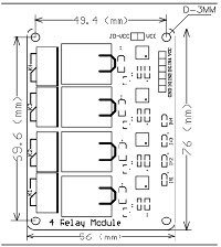 5V Four-Channel Relay Module - Pin Diagram, Specifications ...